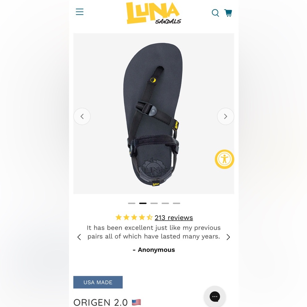Luna Sandals Origen 2.0 - Black